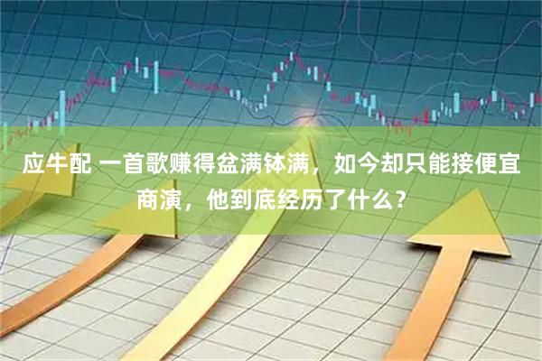 应牛配 一首歌赚得盆满钵满，如今却只能接便宜商演，他到底经历了什么？