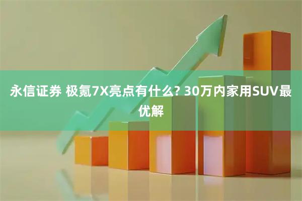 永信证券 极氪7X亮点有什么? 30万内家用SUV最优解
